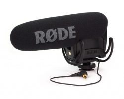 Rode VideoMic Pro with Rycote Lyre Shockmount with On camera power, level and filter controls