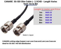 Canare 3G-SDI Slim cable