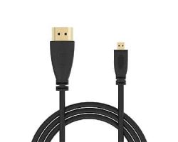 Micro HDMI Male D to HDMI Male A Cable