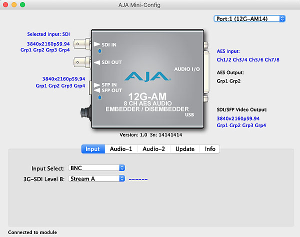 AJA 12G-AM Mini-Config