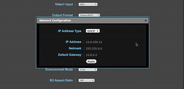 AJA FS2 Remote configuration and Control