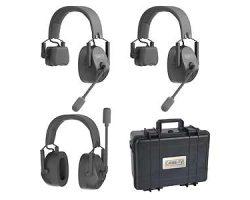 CAME-TV KUMINIK8 Mixed 3 Pack 2 Single Ear & 1 Dual Ear Headset