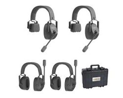 CAME-TV KUMINIK8 Mixed 4 Pack 2 Single Ear & 2 Dual Ear Headset