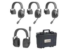 CAME-TV KUMINIK8 Mixed 4 Pack 3 Single Ear & 1 Dual Ear Headset