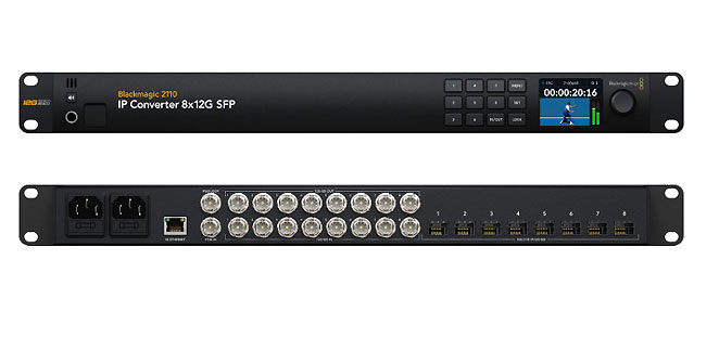 Blackmagic 2110 IP Converter 8x12G SFP