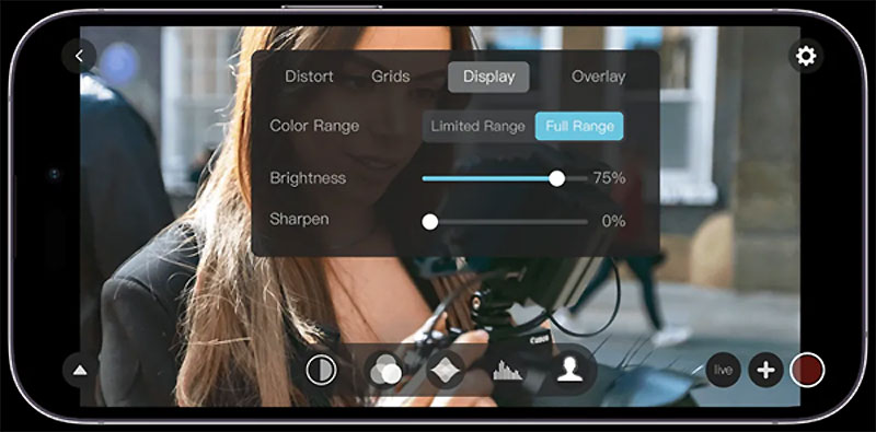 Accsoon CineView SE Sharpening