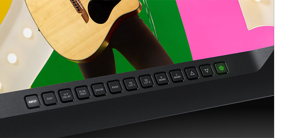 Blackmagic SmartView 4K G3 Broadcast Monitor Front Panel Buttons
