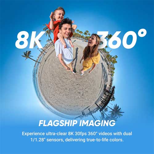 Insta360 X5 8K 360° Video Resolution Camera