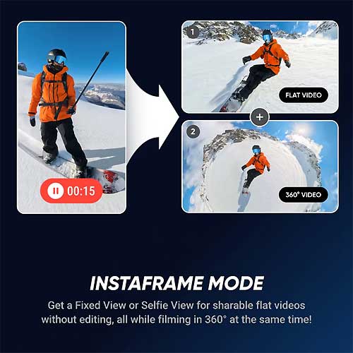 Insta360 X5 Camera InstaFrame Mode