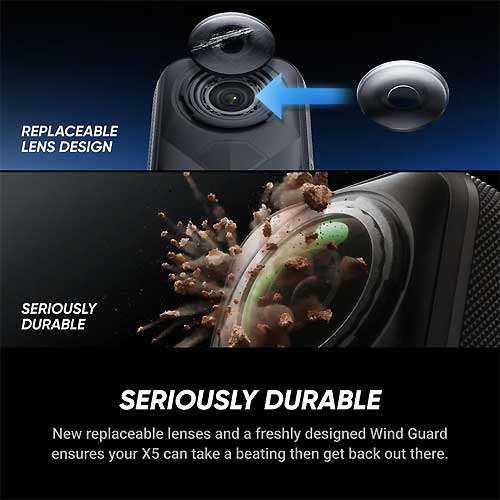 Insta360 X5 Replacable Lens Design