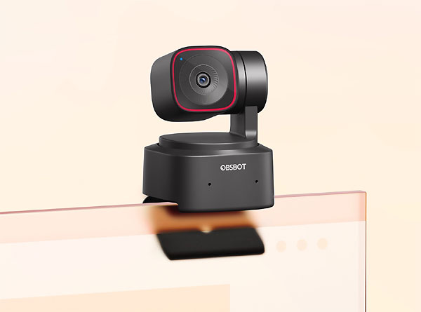 OBSBOT Tiny 2 Lite Webcam Light Design with Built-in Stand
