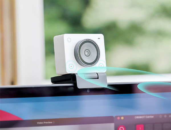 OBSBOT Meet 2 4K Webcam Powered by Built-in Dual Omni-Directional Microphones