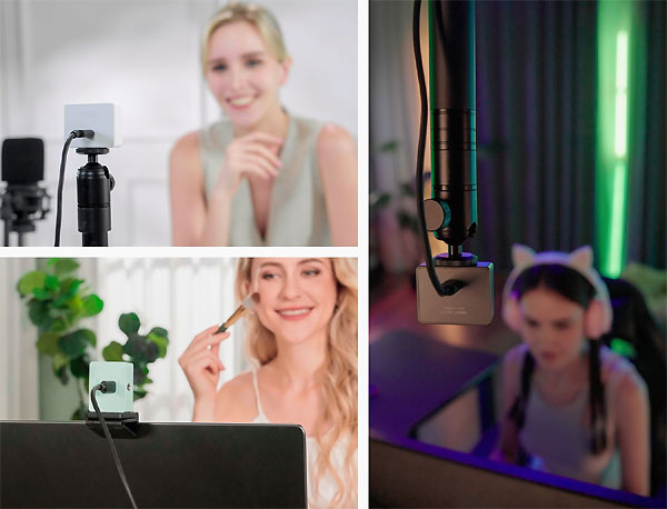 OBSBOT Meet 2 4K Webcam Explore wide shots with Landscape Mode, mobile views with Portrait Mode